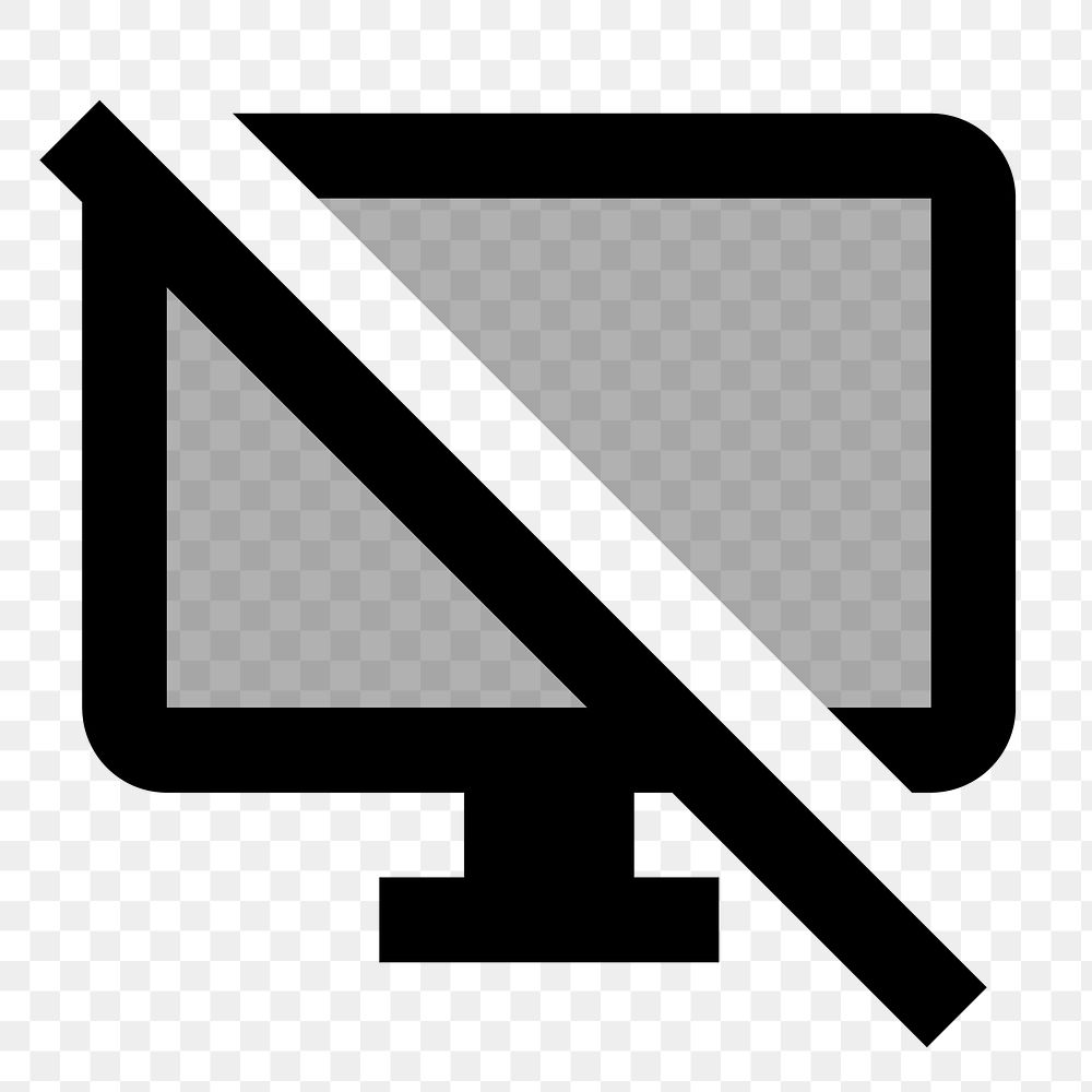 PNG Desktop Access Disabled icon, two tone style on transparent background