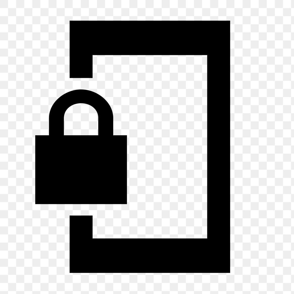 PNG Phonelink Lock, communication icon, sharp style, transparent background