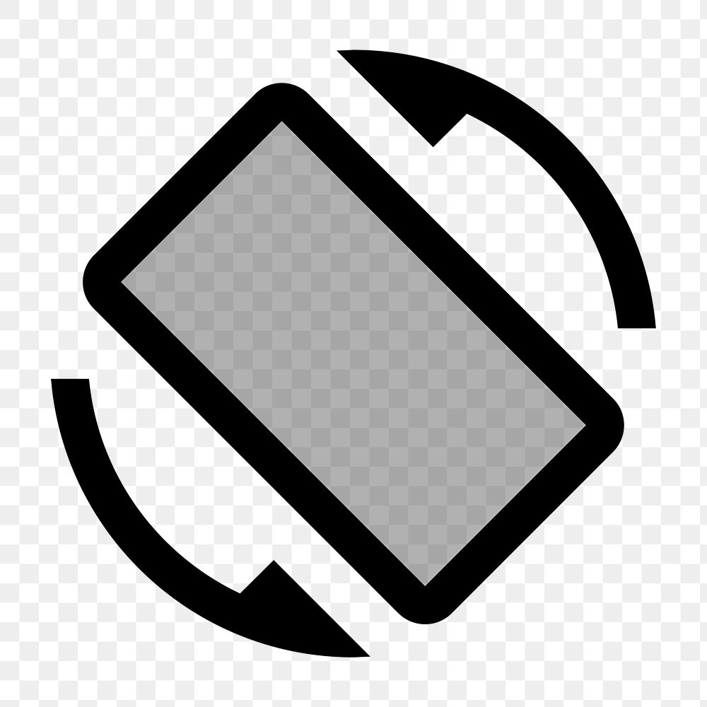 PNG Screen Rotation icon, two tone style on transparent background