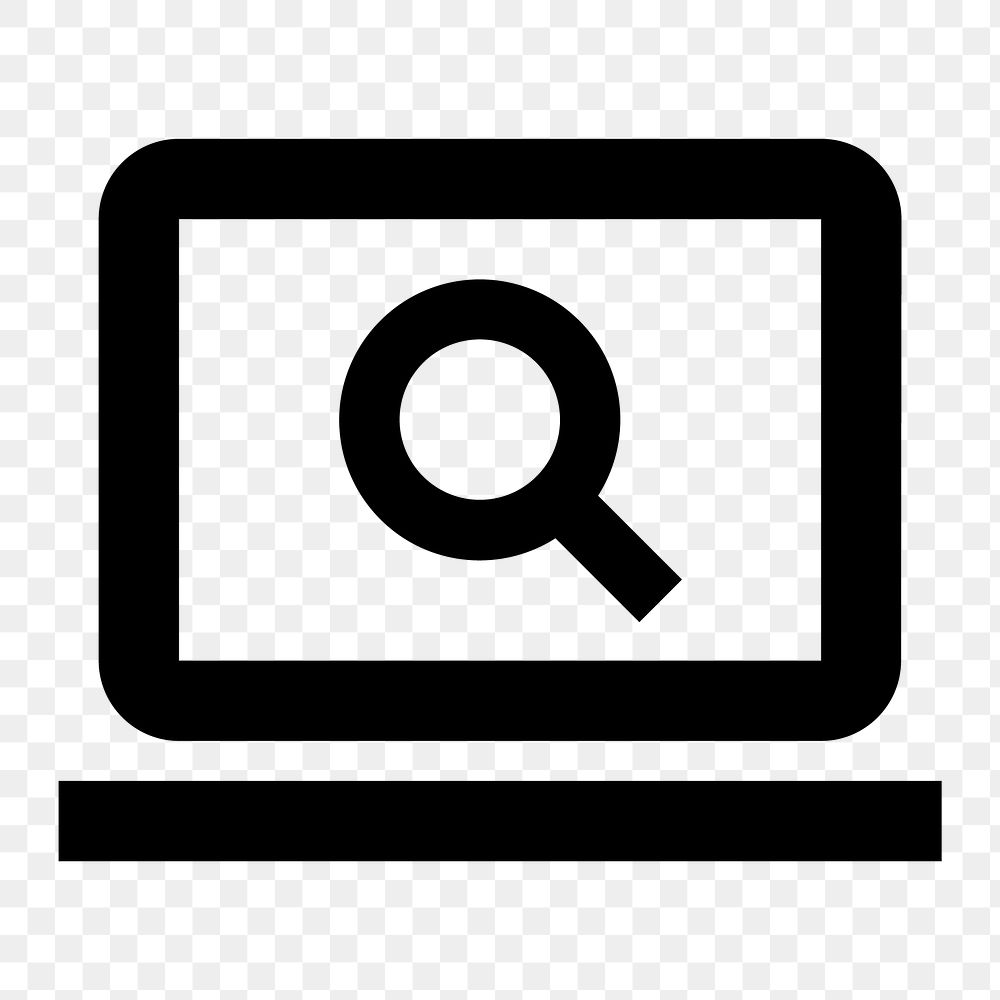 PNG Screen Search Desktop, device icon, outlined style, transparent background