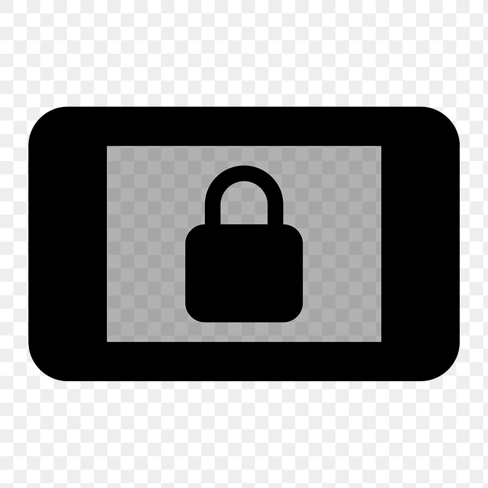 PNG Screen Lock Landscape icon, two tone style on transparent background