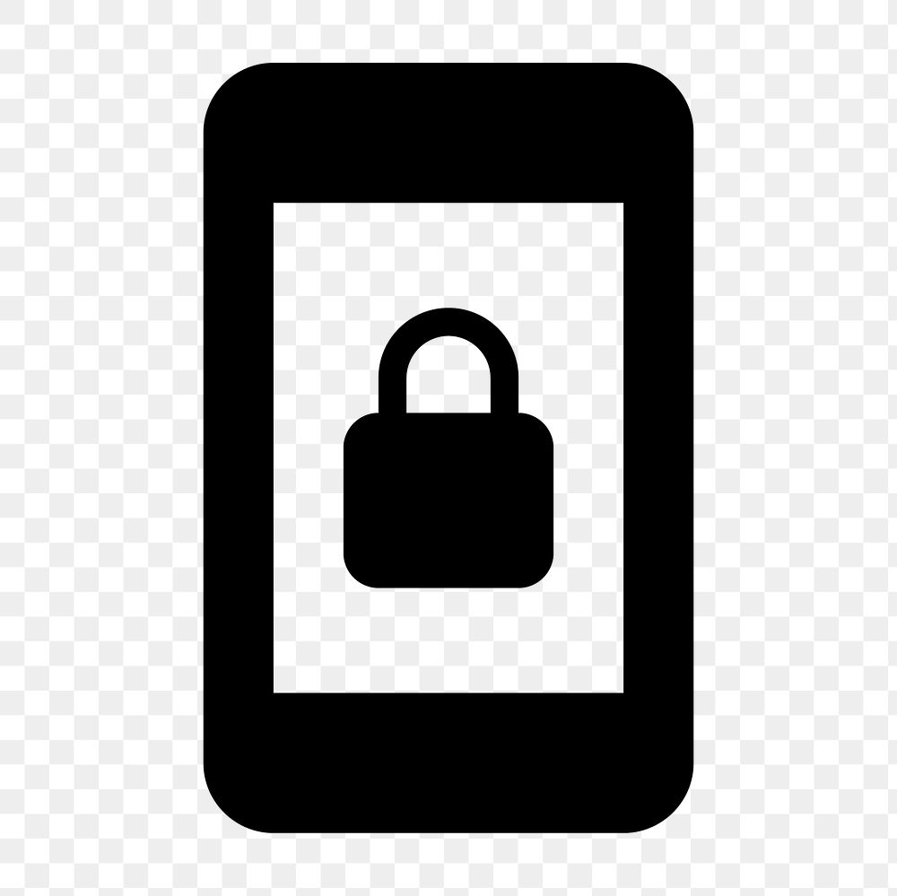 PNG Screen Lock Portrait, device icon,  filled style, transparent background