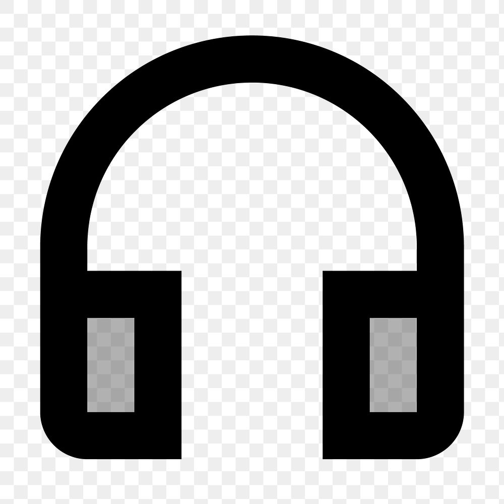PNG Headphones, hardware icon, two tone style on transparent background
