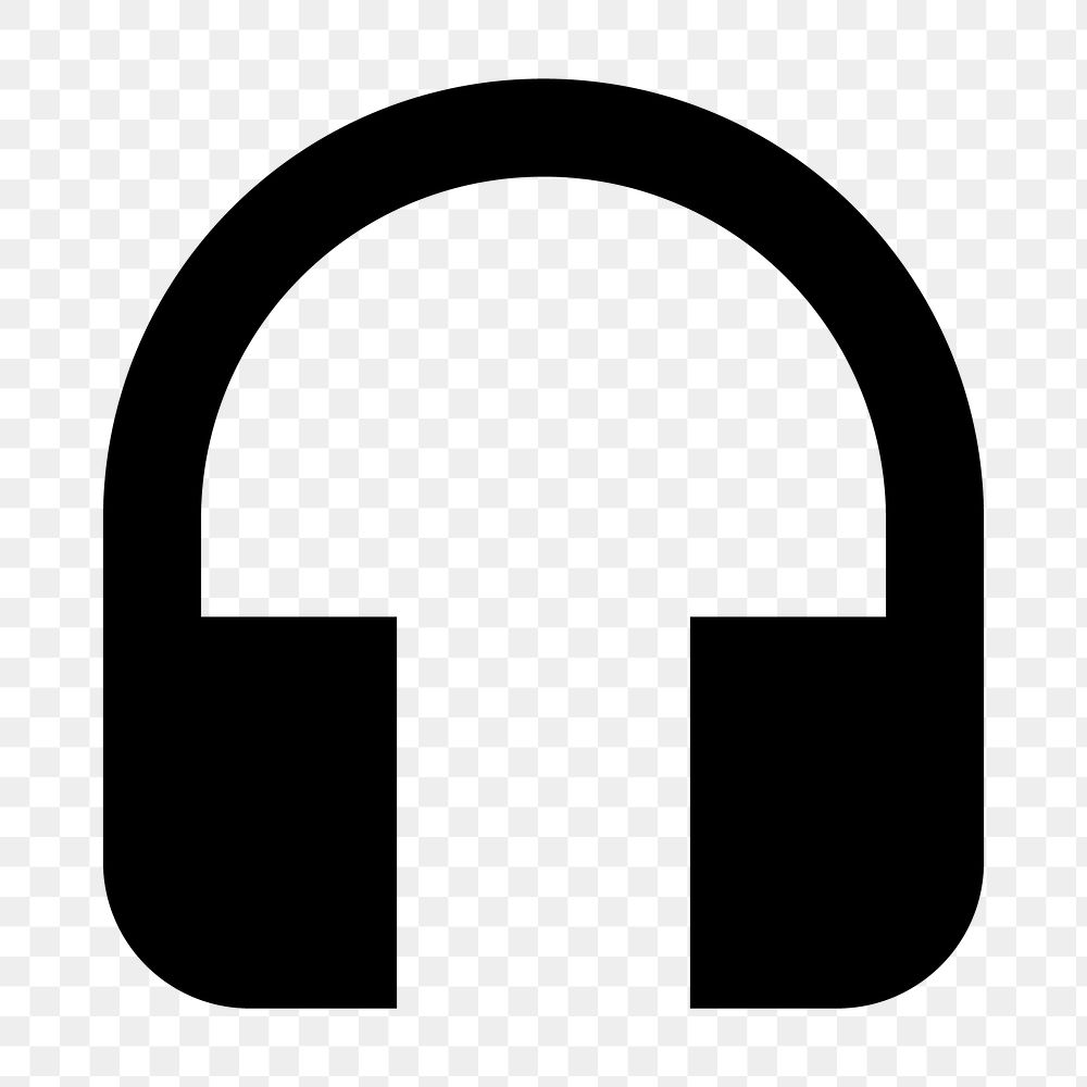Headset PNG, hardware icon,  filled style, transparent background