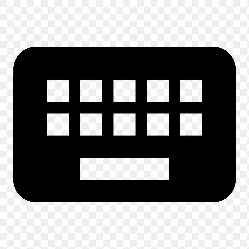 Keyboard, PNG hardware icon,  filled style, transparent background