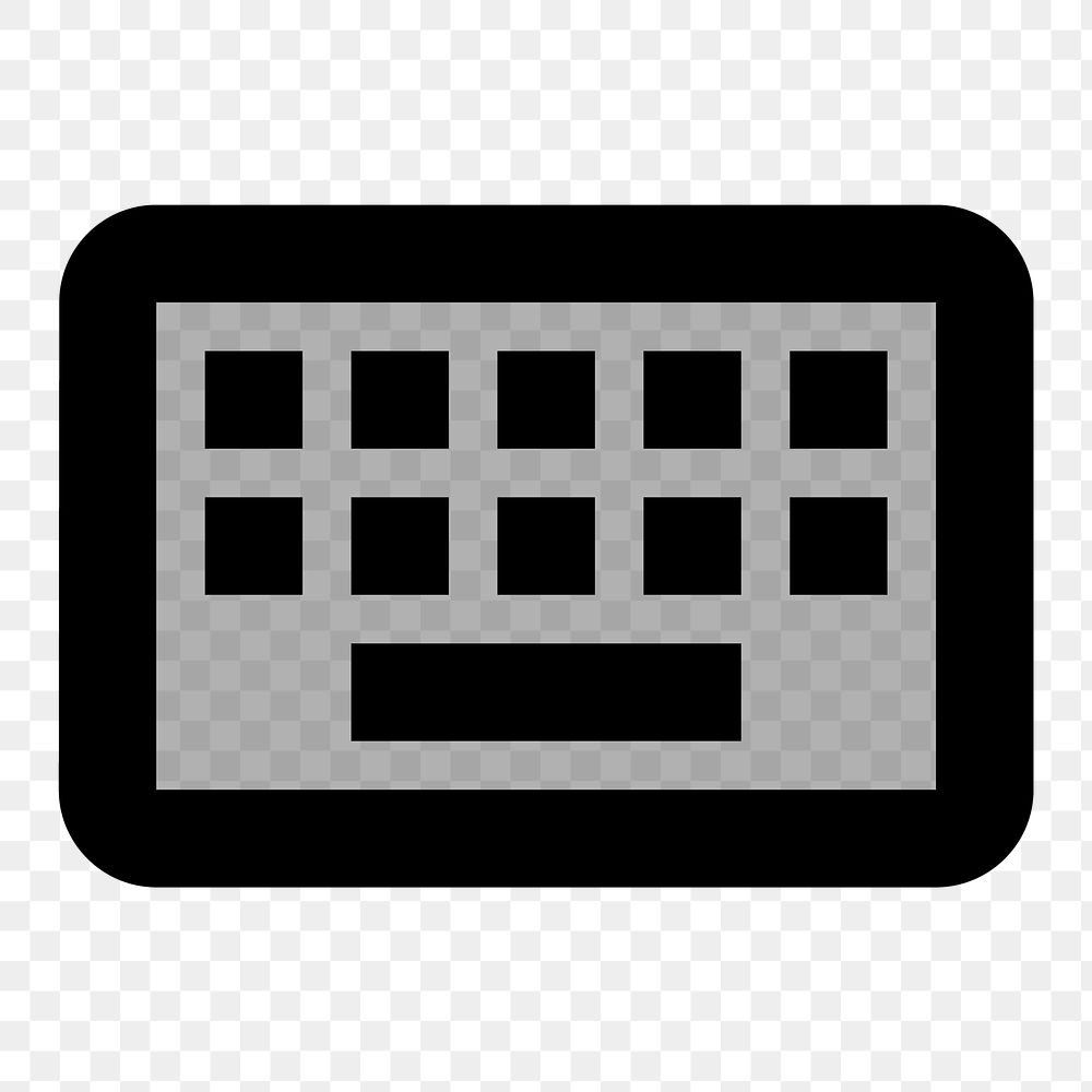 Keyboard, PNG hardware icon, two tone style on transparent background