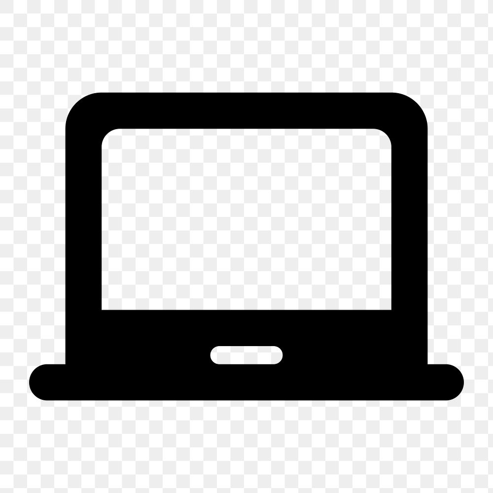 Laptop Chromebook PNG icon, round style, transparent background