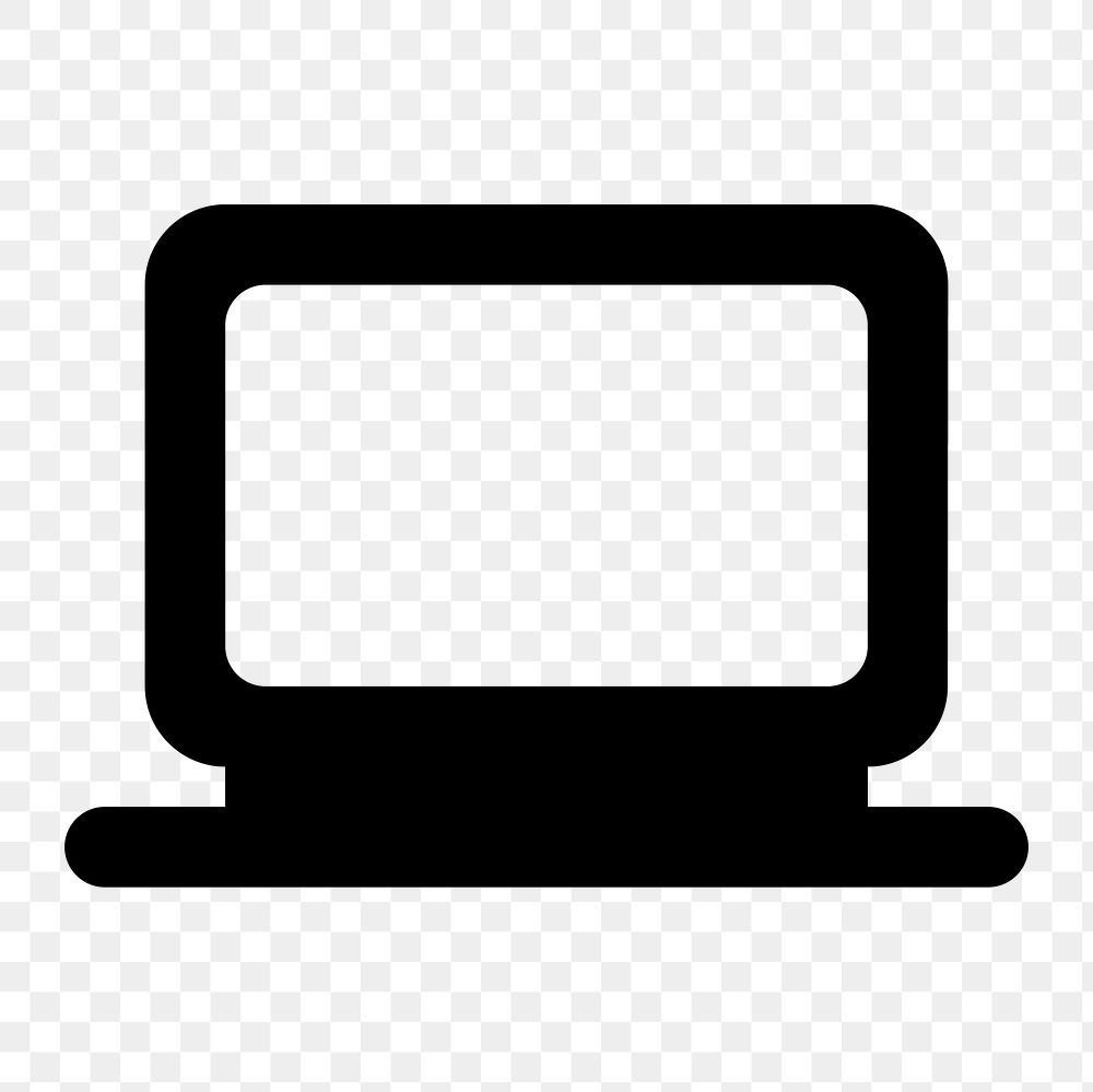 Laptop PNG, hardware icon, round style, transparent background