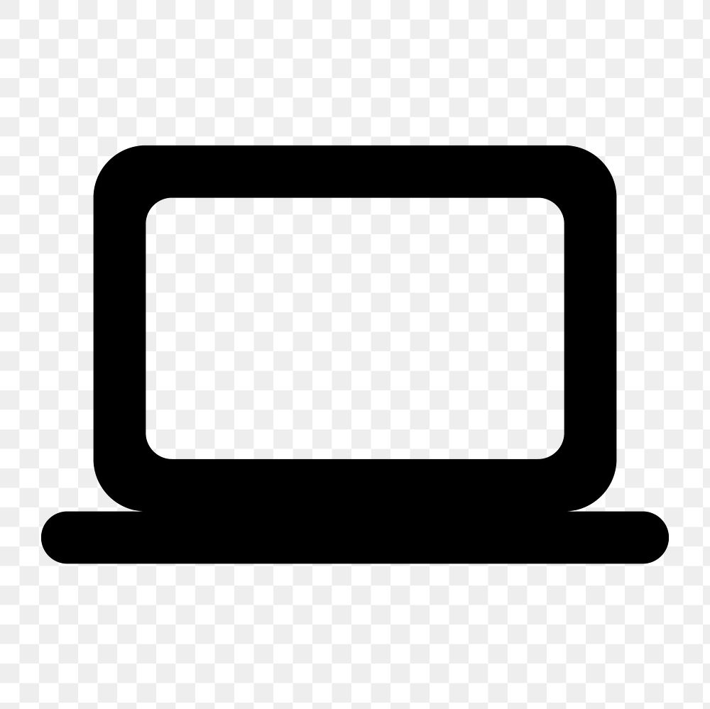Laptop Windows PNG, hardware icon, round style, transparent background