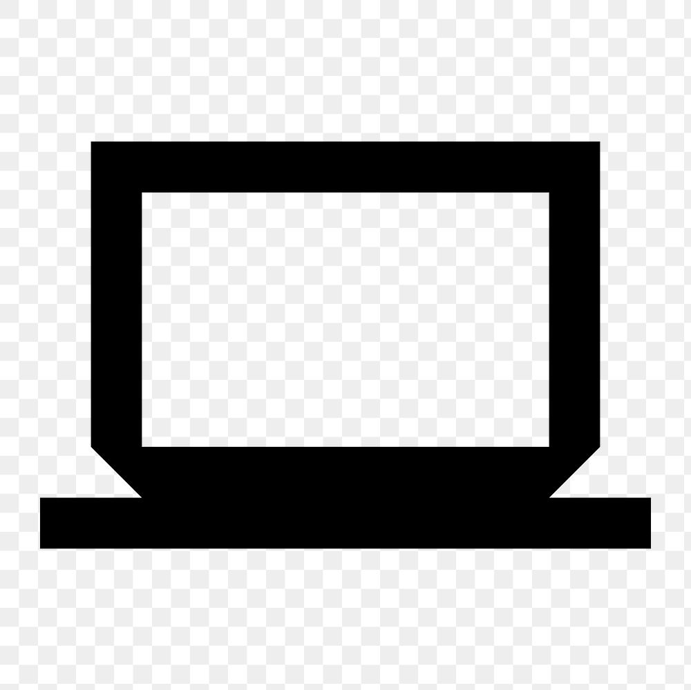 PNG Laptop Windows icon, sharp style, transparent background