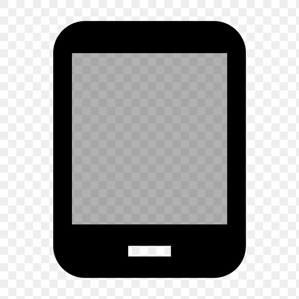 Tablet Android PNG icon, two tone style on transparent background
