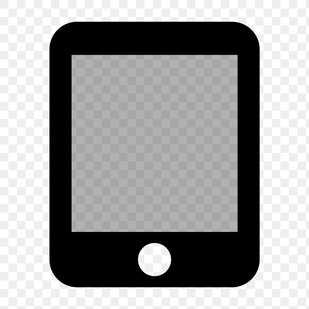Tablet Mac PNG, hardware icon, two tone style on transparent background