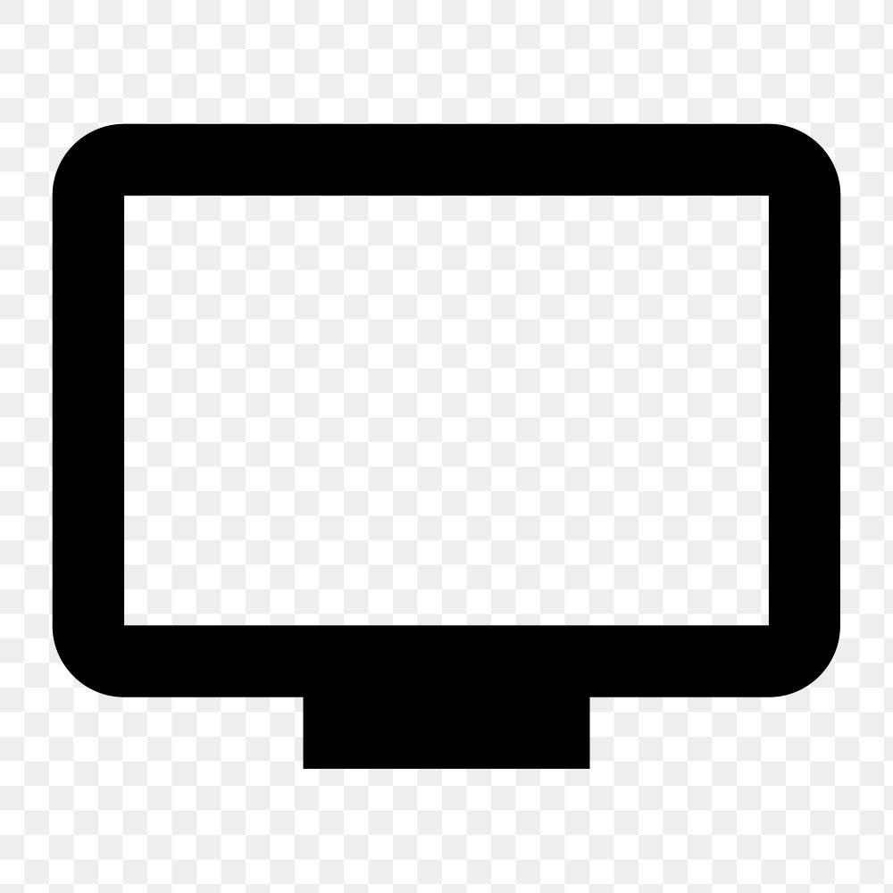 Tv PNG, hardware icon,  filled style, transparent background