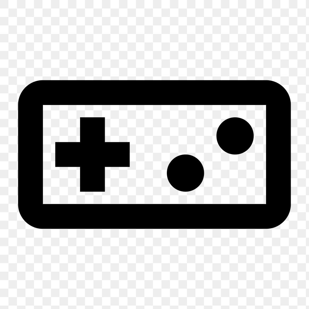 Videogame Asset PNG icon, outlined style, transparent background