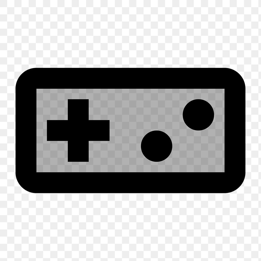 Videogame Asset PNG icon, two tone style on transparent background