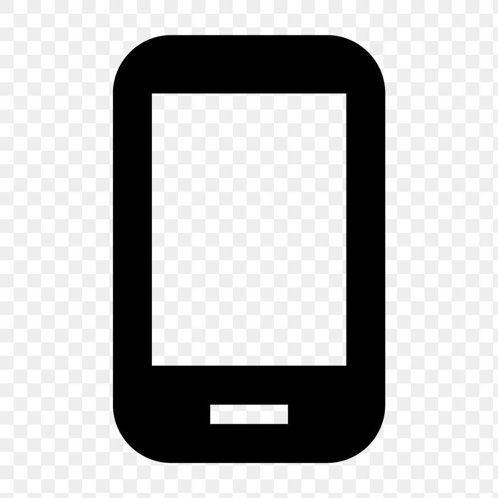 Phone Android PNG, hardware icon, outlined style, transparent background