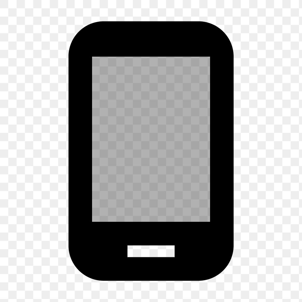 Phone Android PNG, hardware icon, two tone style on transparent background