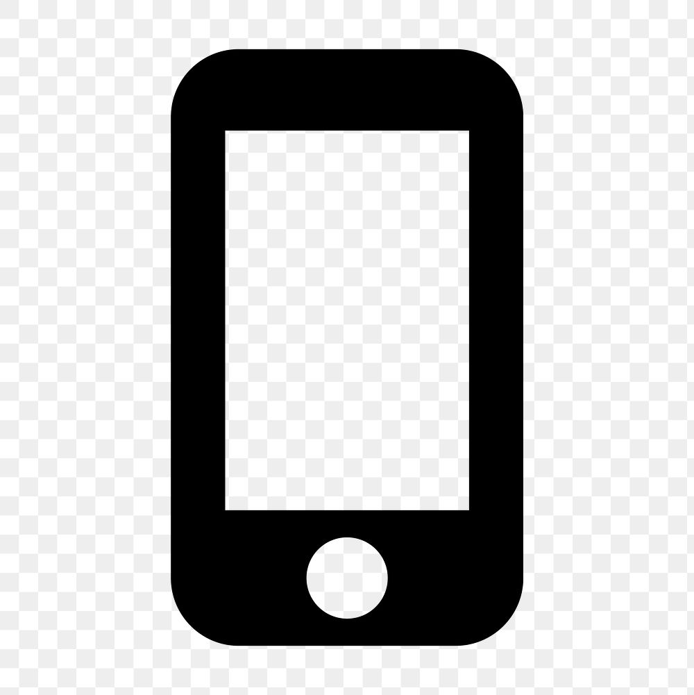 iPhone PNG, hardware icon, outlined style, transparent background