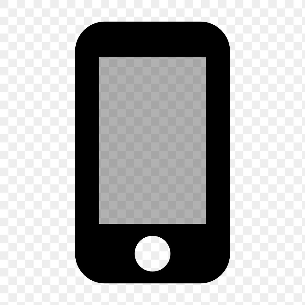 iPhone PNG, hardware icon, two tone style on transparent background