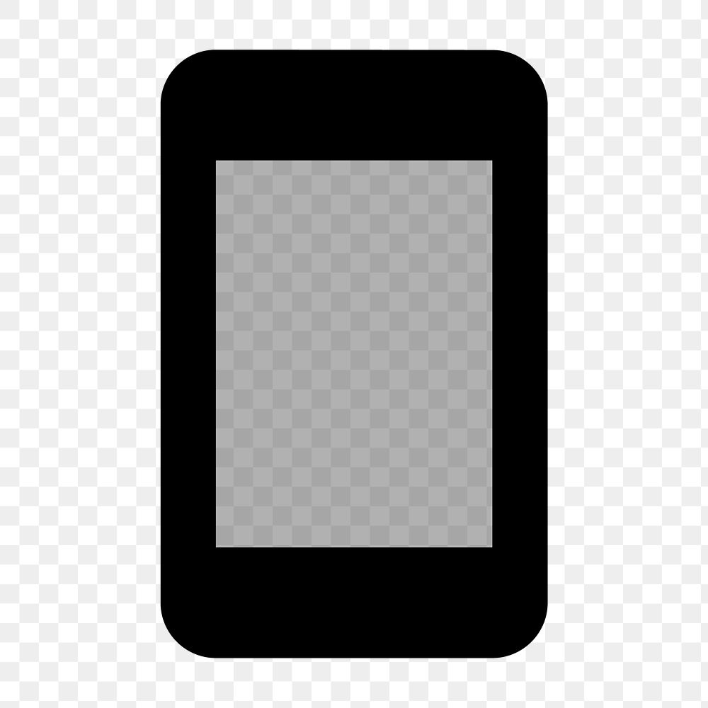 Smartphone PNG, hardware icon, two tone style on transparent background