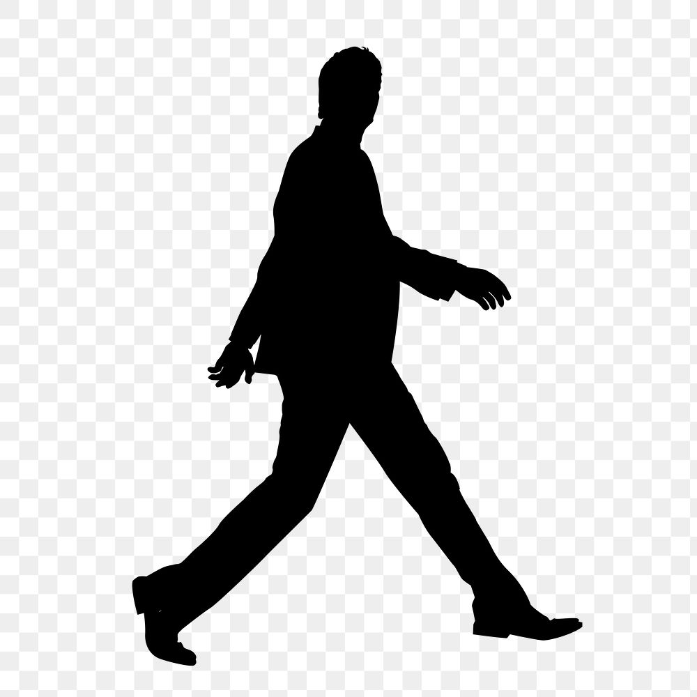 Businessman png walking towards success silhouette