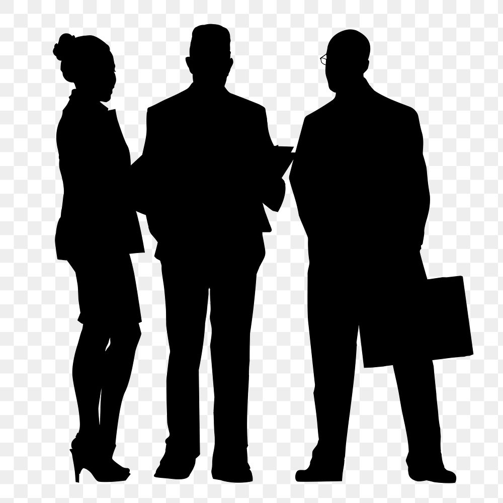 Business team png silhouette, work | Free PNG - rawpixel