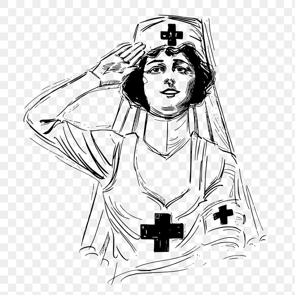 Sketch nurse hi-res stock photography and images - Alamy