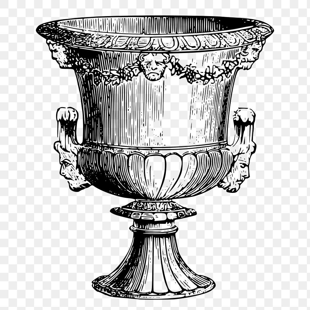 Vintage goblet png clipart, medieval object, transparent background. Free public domain CC0 graphic