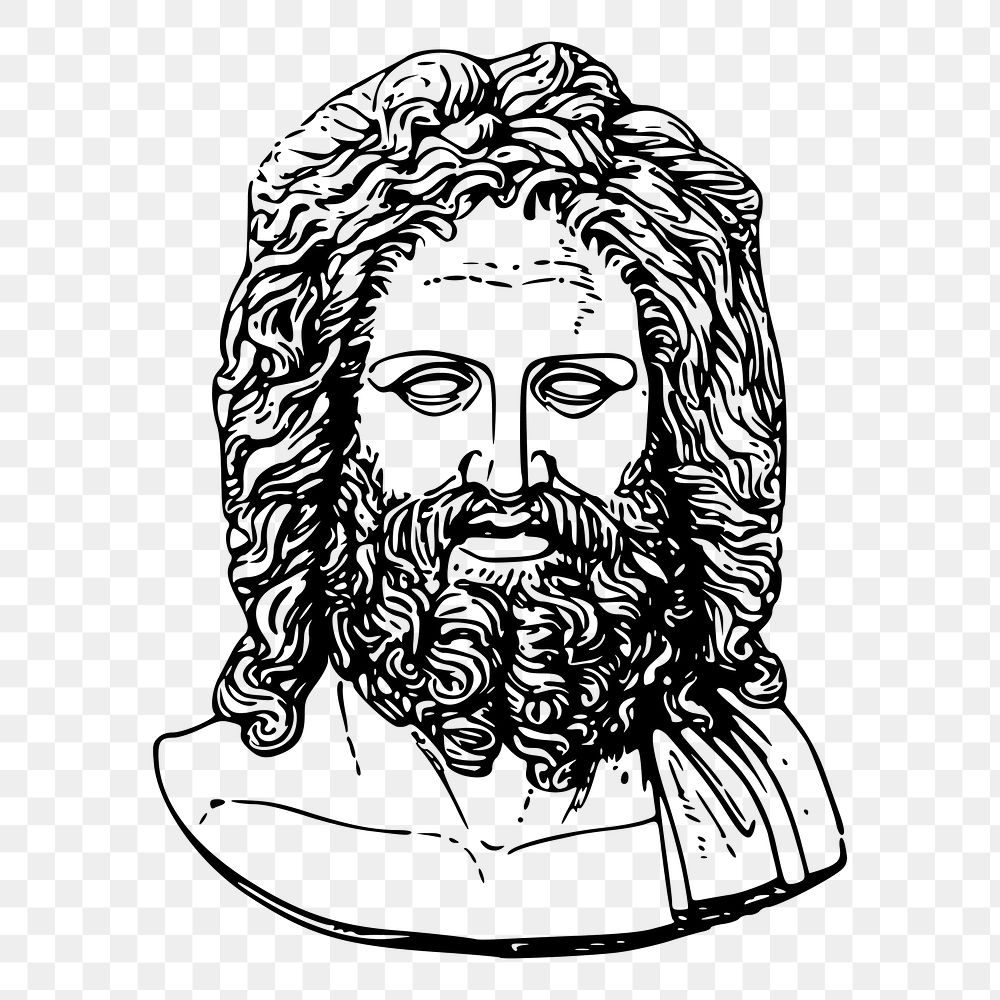 Zeus png Greek god clipart, transparent background. Free public domain CC0 graphic