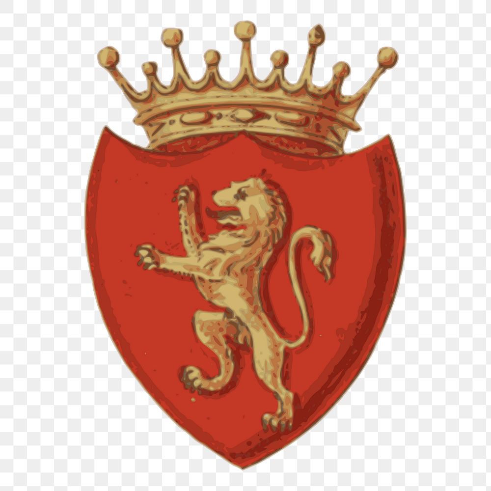 Royal crest png sticker vintage illustration, transparent background. Free public domain CC0 image.