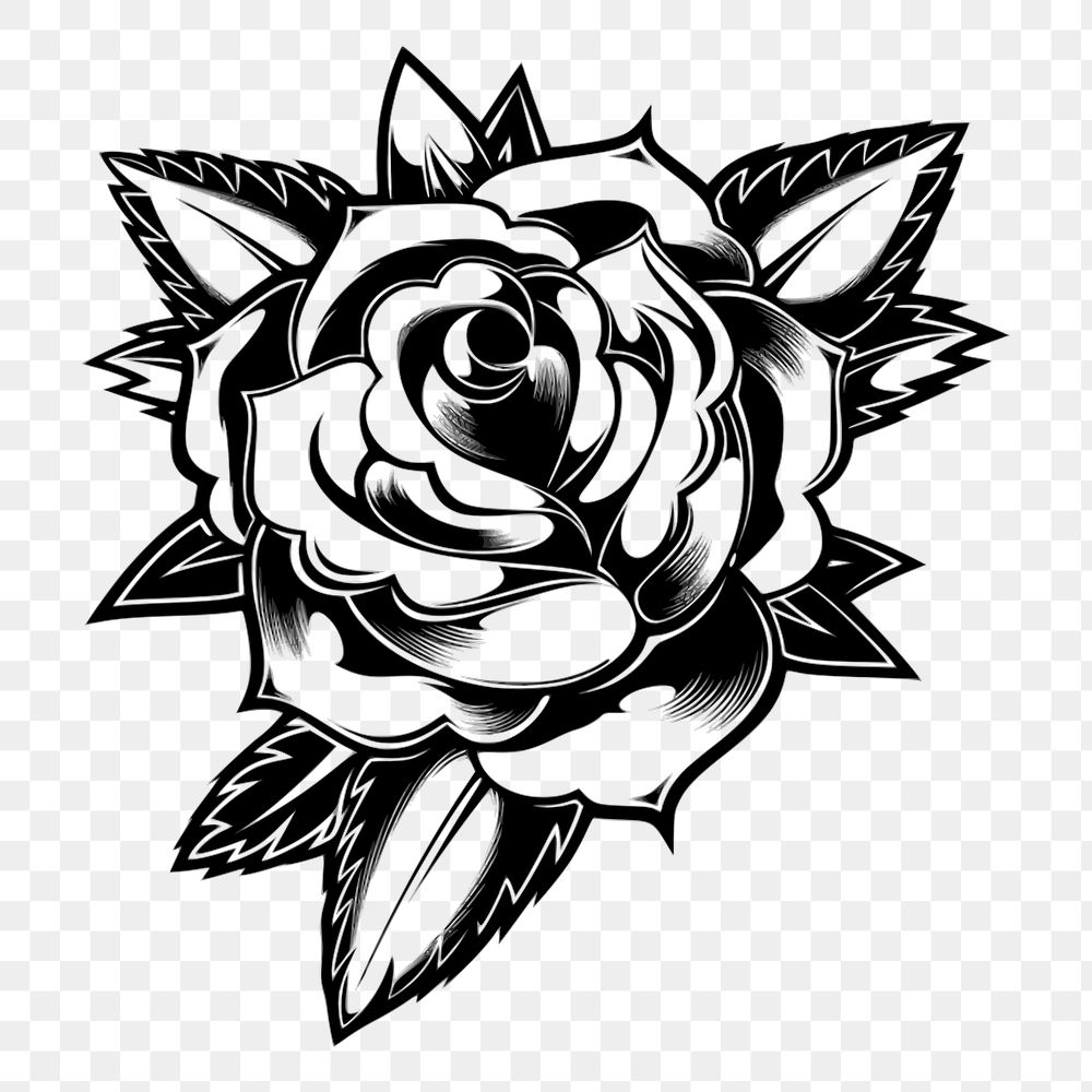 Rose tattoo design hi-res stock photography and images - Alamy
