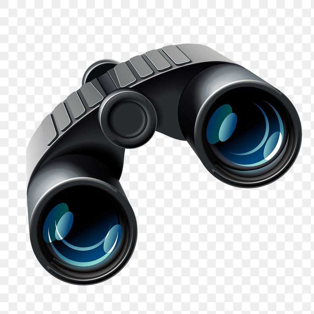 Binoculars png sticker, cartoon illustration on transparent background. Free public domain CC0 image.