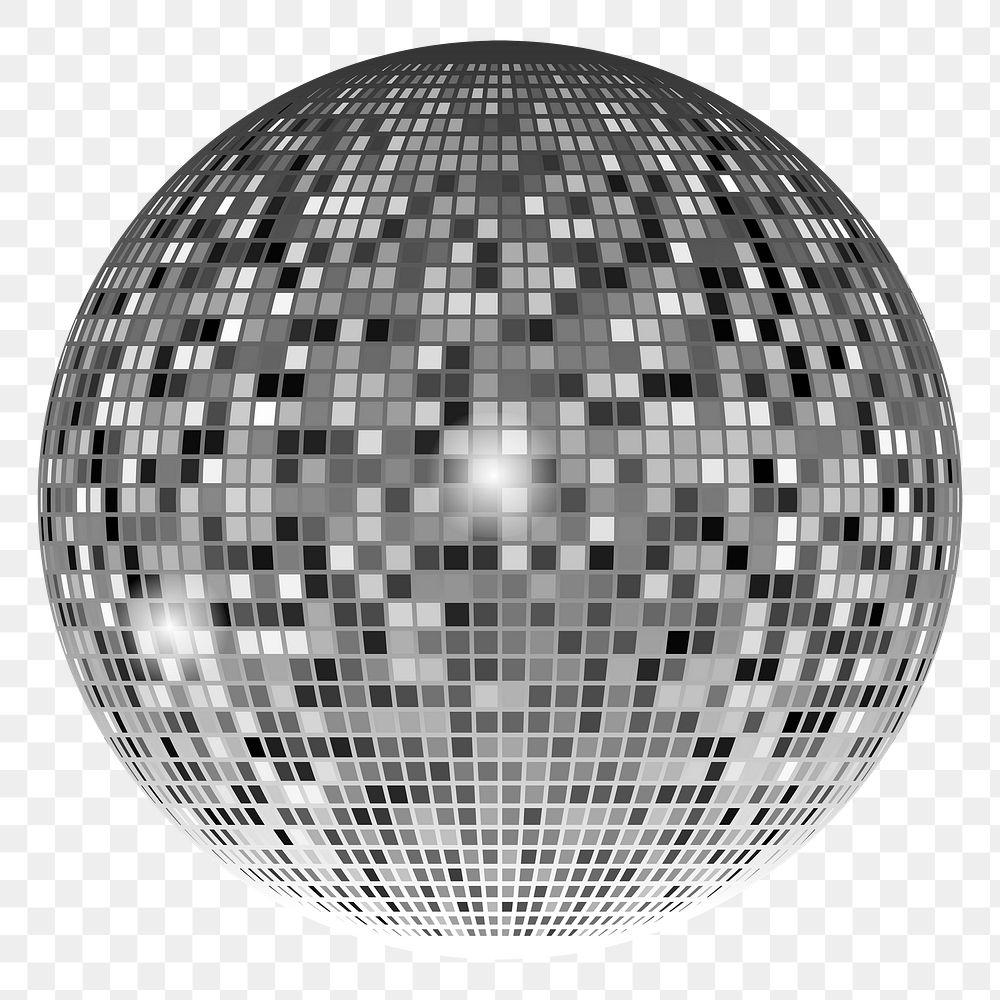 Mirror ball png sticker, party decorative illustration on transparent background. Free public domain CC0 image.