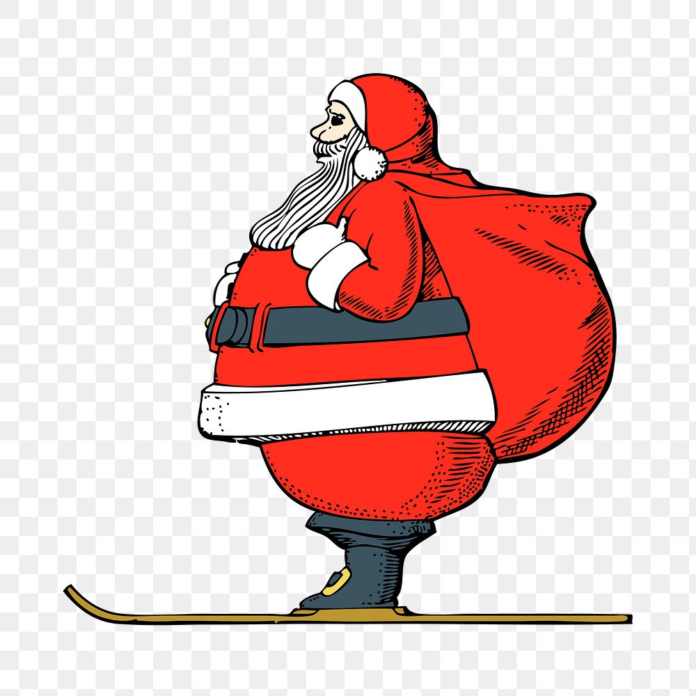 Santa Claus png sticker, Christmas character illustration on transparent background. Free public domain CC0 image.