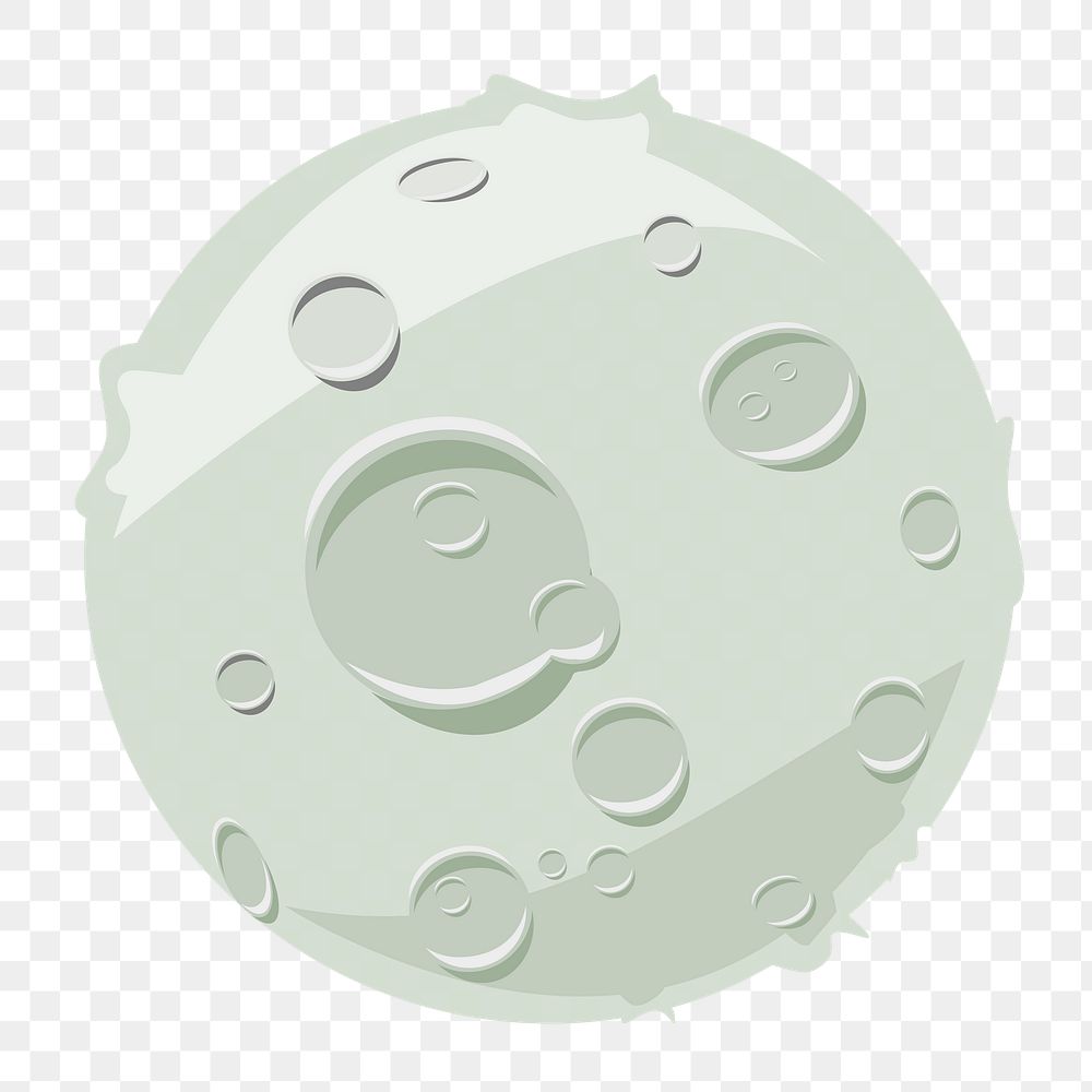 Moon planet png sticker, galaxy illustration on transparent background. Free public domain CC0 image.
