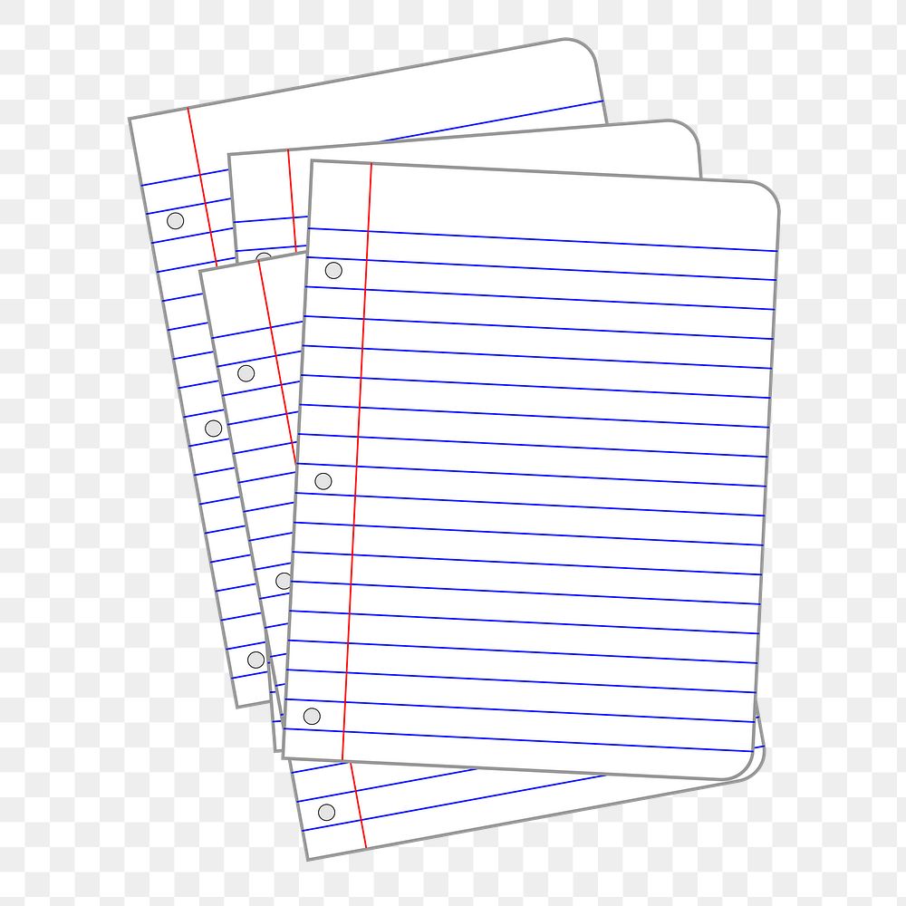 Note papers png sticker, stationery illustration on transparent background. Free public domain CC0 image.