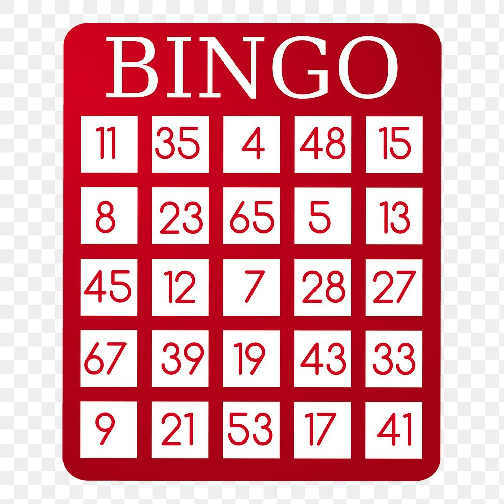 Bingo board png sticker, toy illustration on transparent background. Free public domain CC0 image.