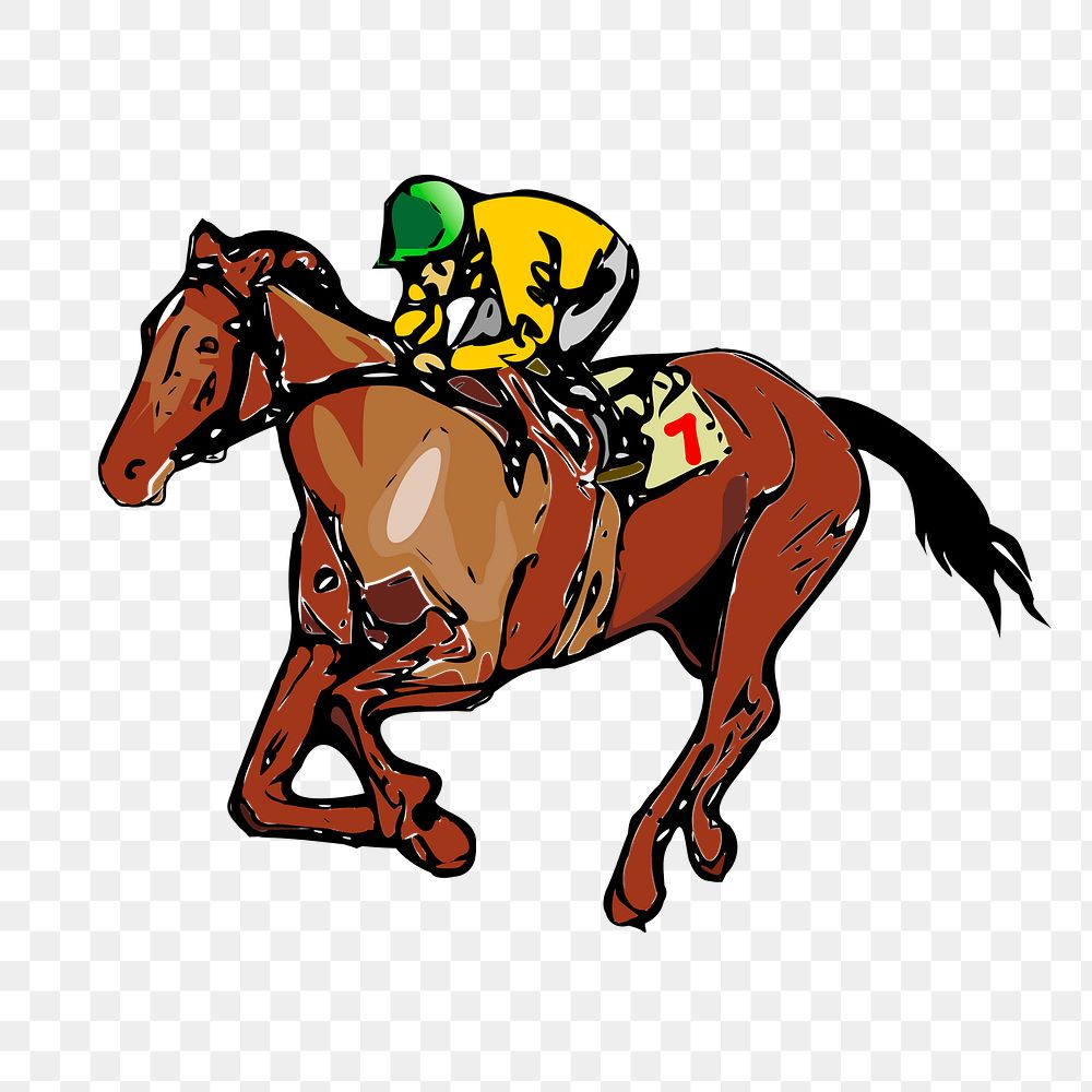 Equestrian png sticker, sport illustration on transparent background. Free public domain CC0 image.