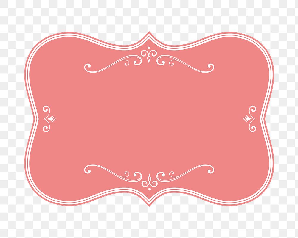 Pink vintage png badge sticker on transparent background. Free public domain CC0 image.