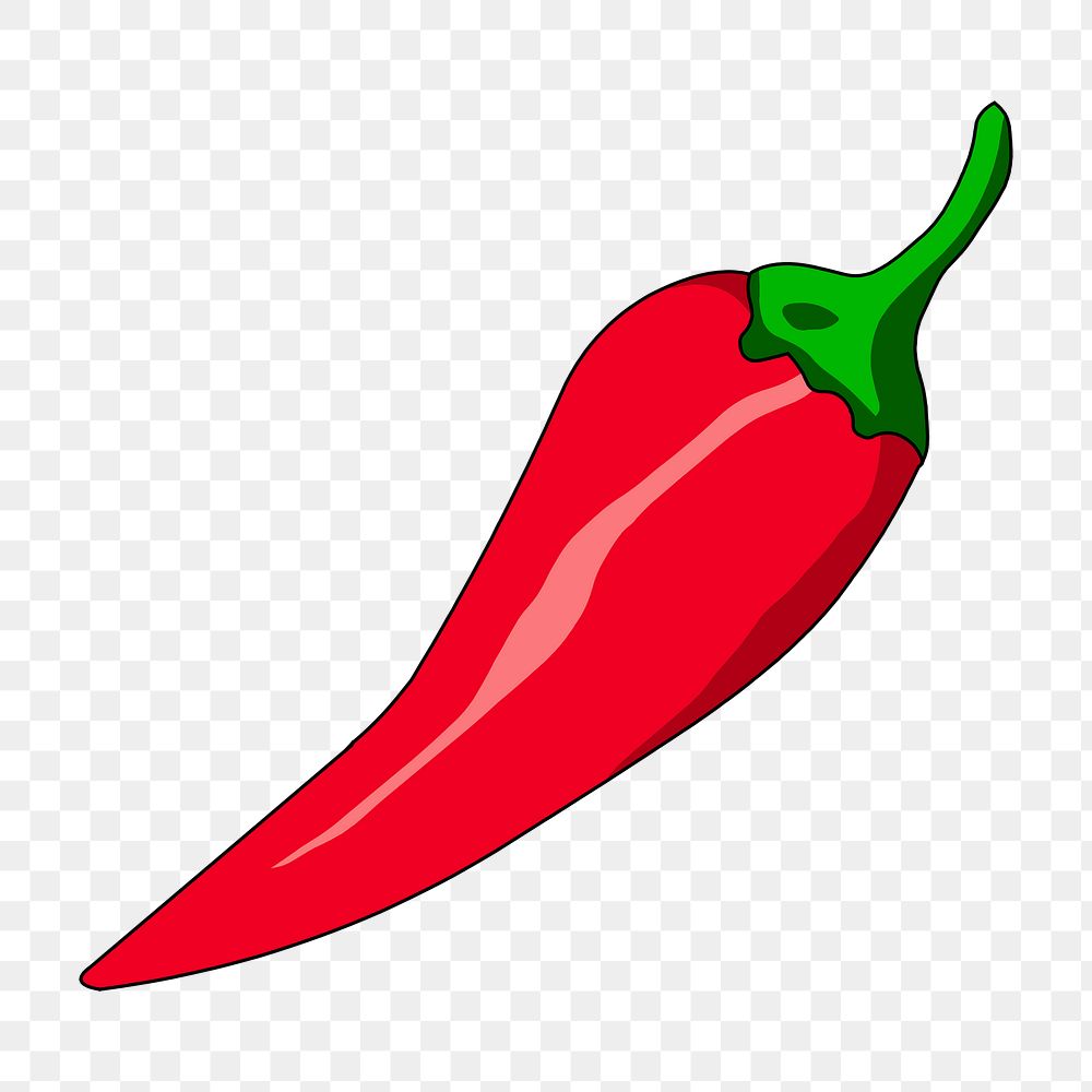 Chili png sticker, food illustration on transparent background. Free public domain CC0 image.