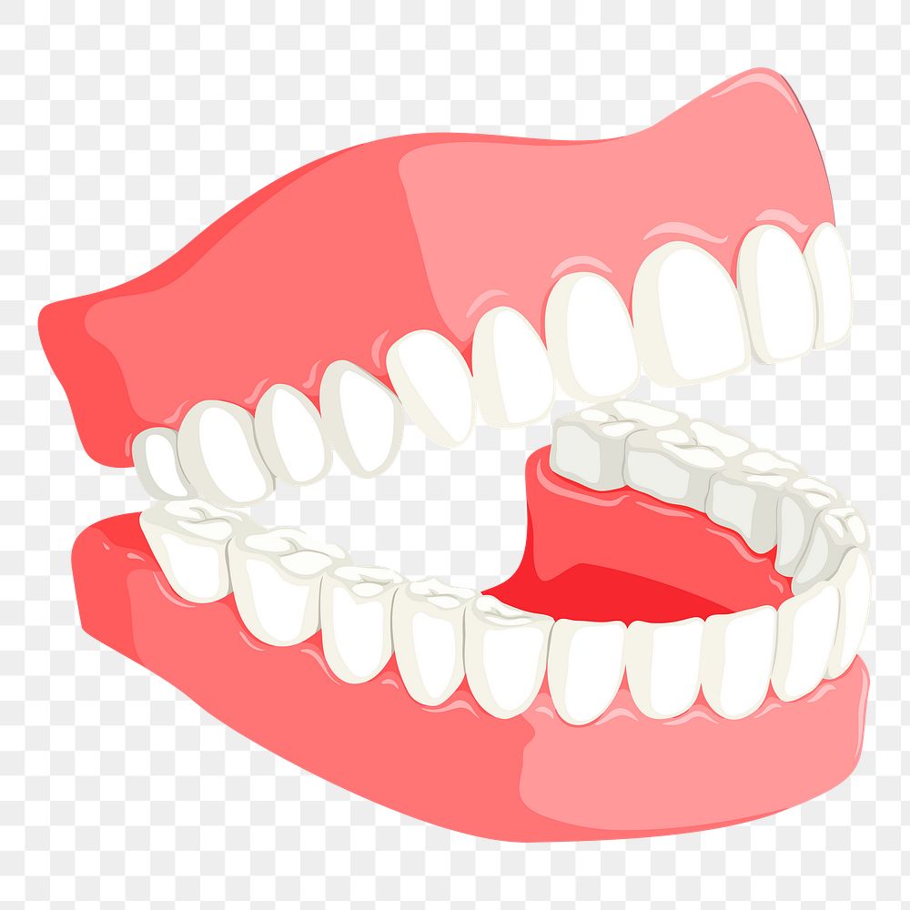 Laughing teeth png sticker illustration, transparent background. Free public domain CC0 image.