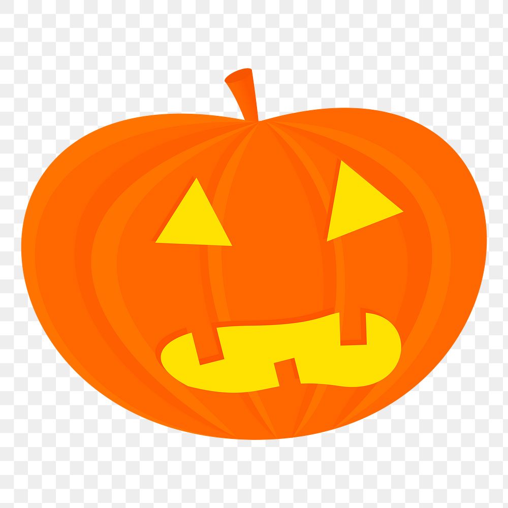 Halloween pumpkin png sticker illustration, transparent background. Free public domain CC0 image.