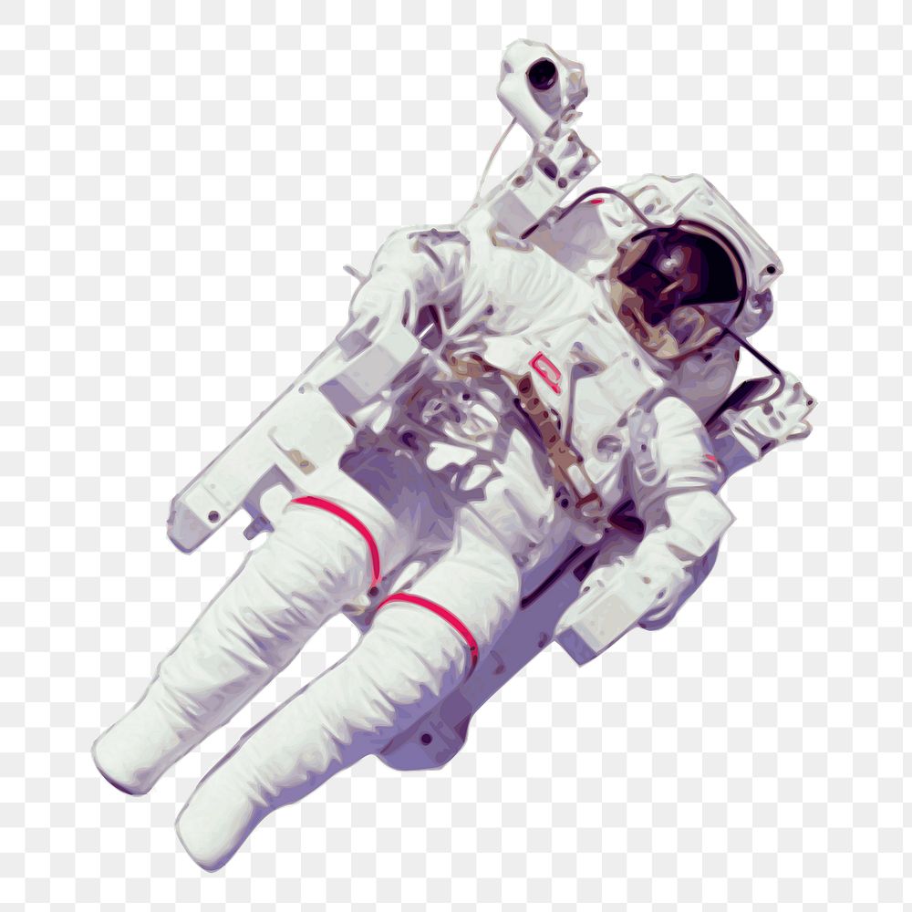 Astronaut png sticker, transparent background. Free public domain CC0 image.
