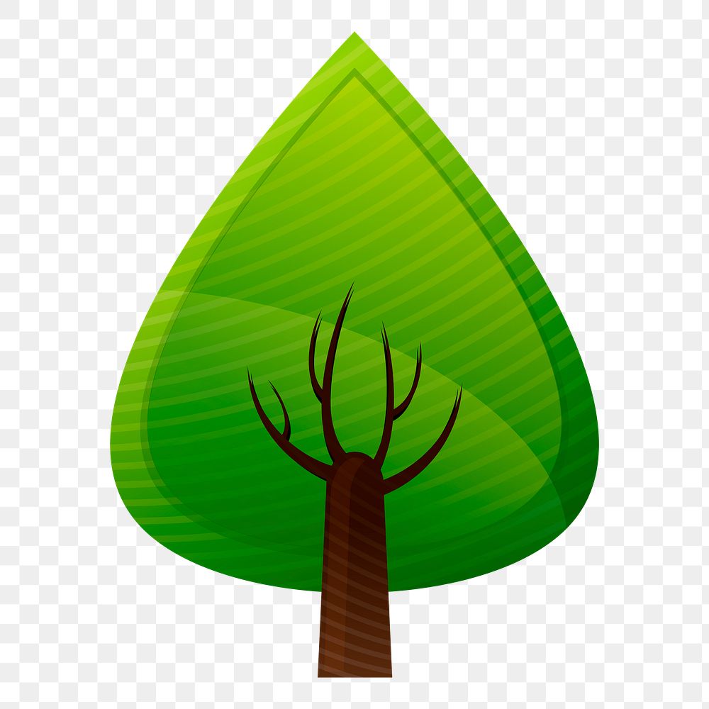 Cute tree png sticker illustration, transparent background. Free public domain CC0 image.