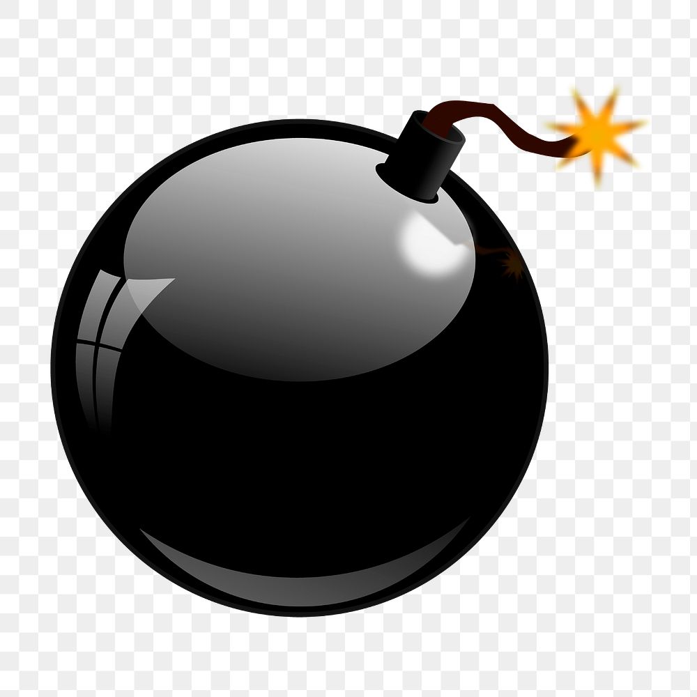 Explosive bomb png sticker illustration, transparent background. Free public domain CC0 image.