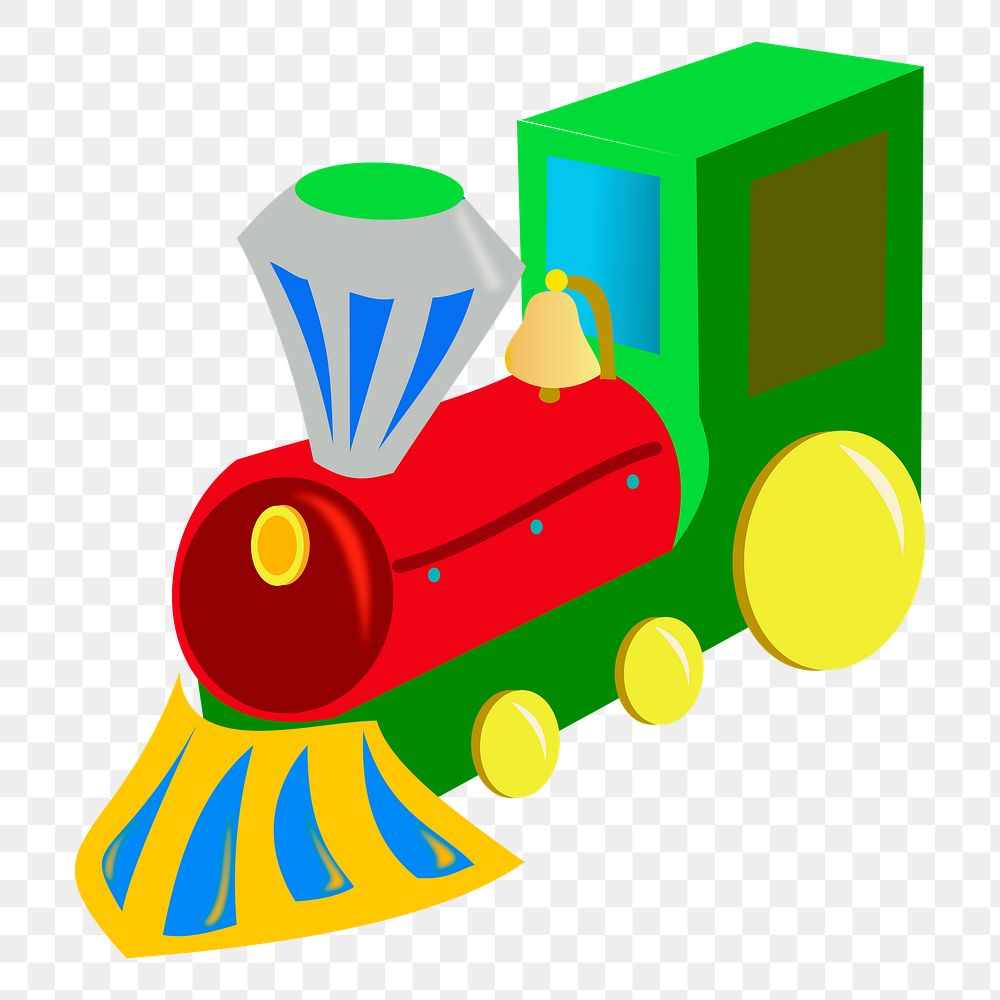 Toy train png sticker illustration, transparent background. Free public domain CC0 image.