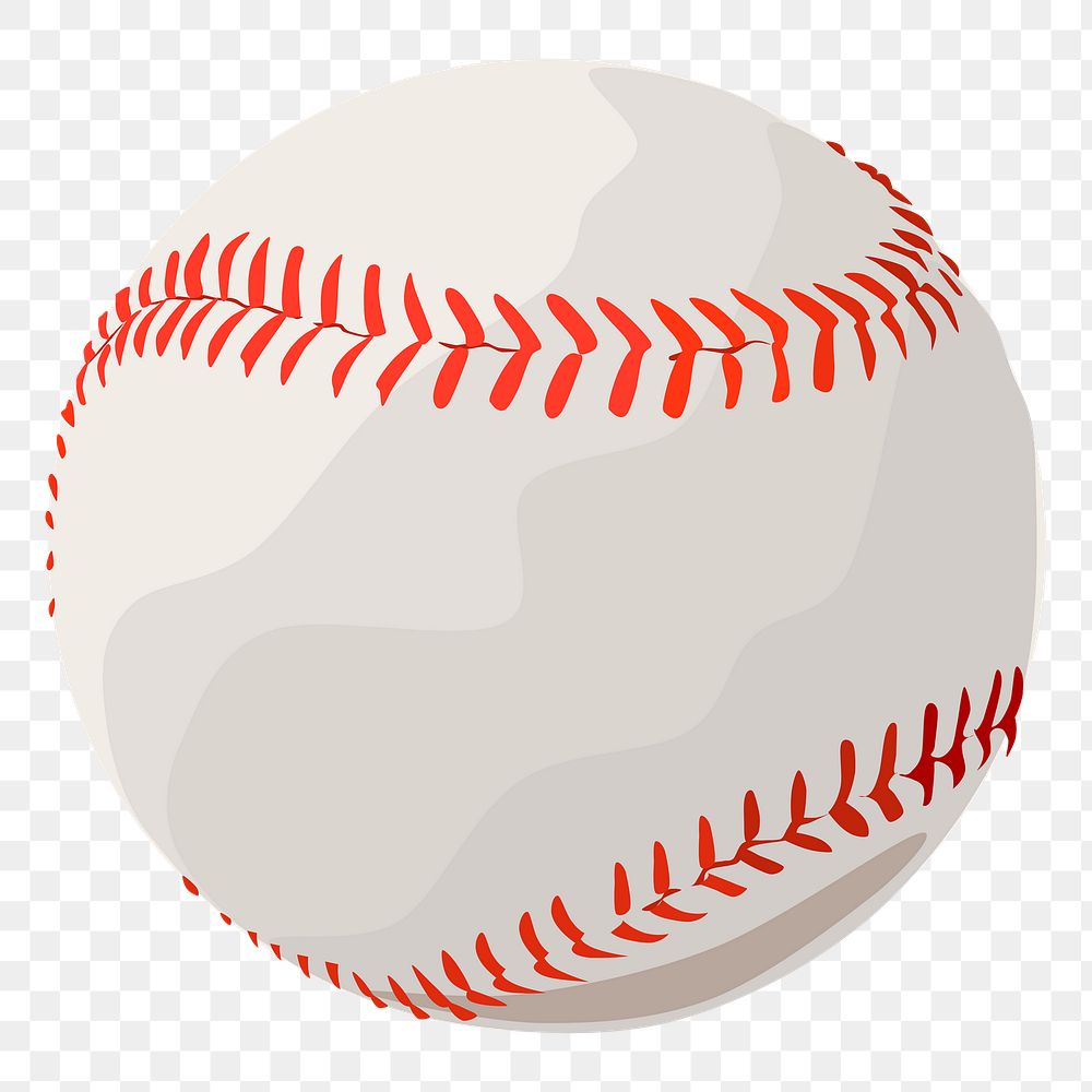 Baseball sports png sticker illustration, transparent background. Free public domain CC0 image.