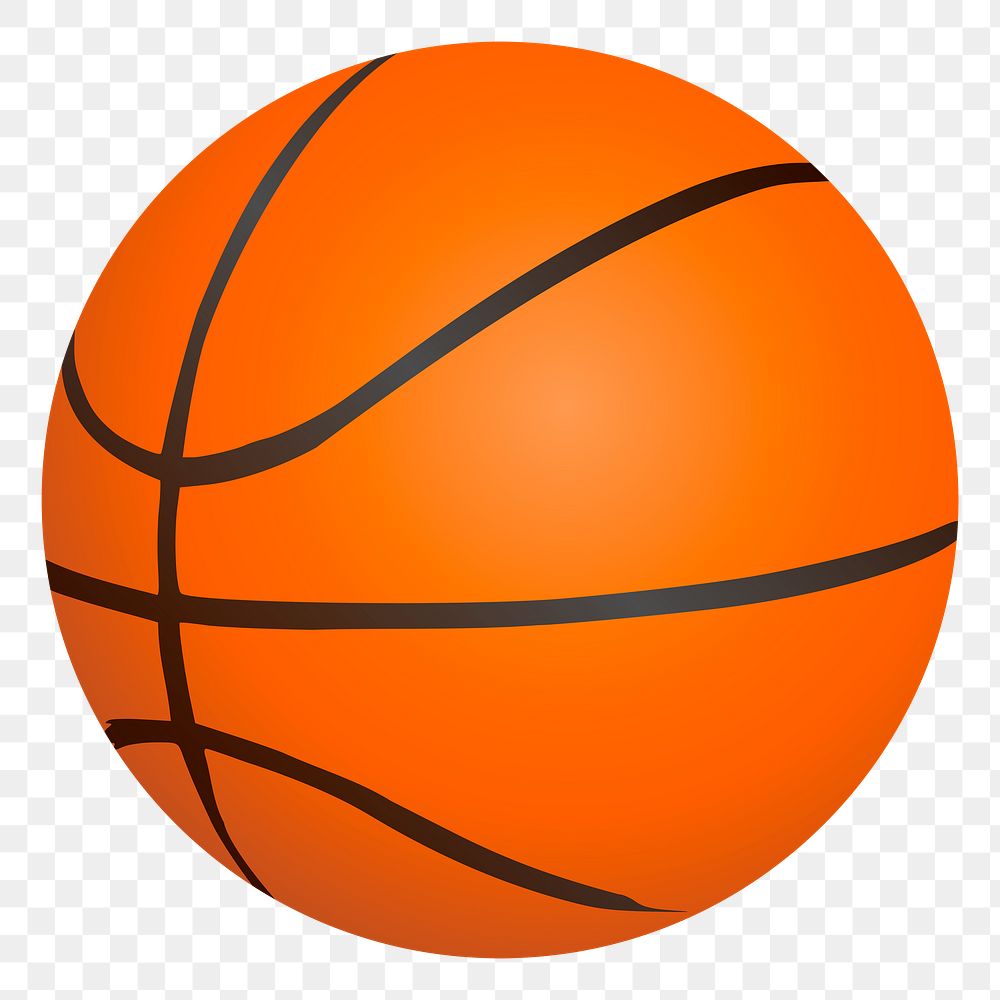 Basketball sports png sticker, transparent background. Free public domain CC0 image.