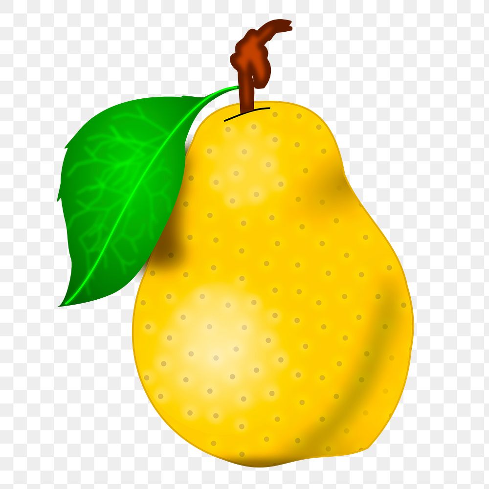 Pear fruit png sticker, transparent background. Free public domain CC0 image.