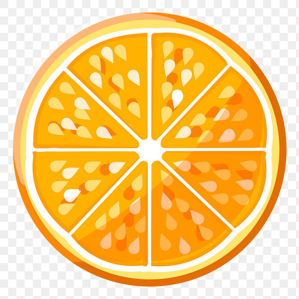Orange fruit png sticker, transparent background. Free public domain CC0 image.